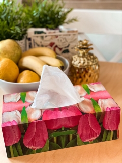 Krabička na kapesníky - tulipány